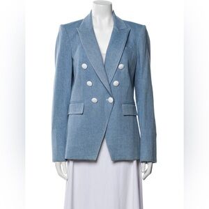 Veronica Beard Blue Double-Breasted Blazer